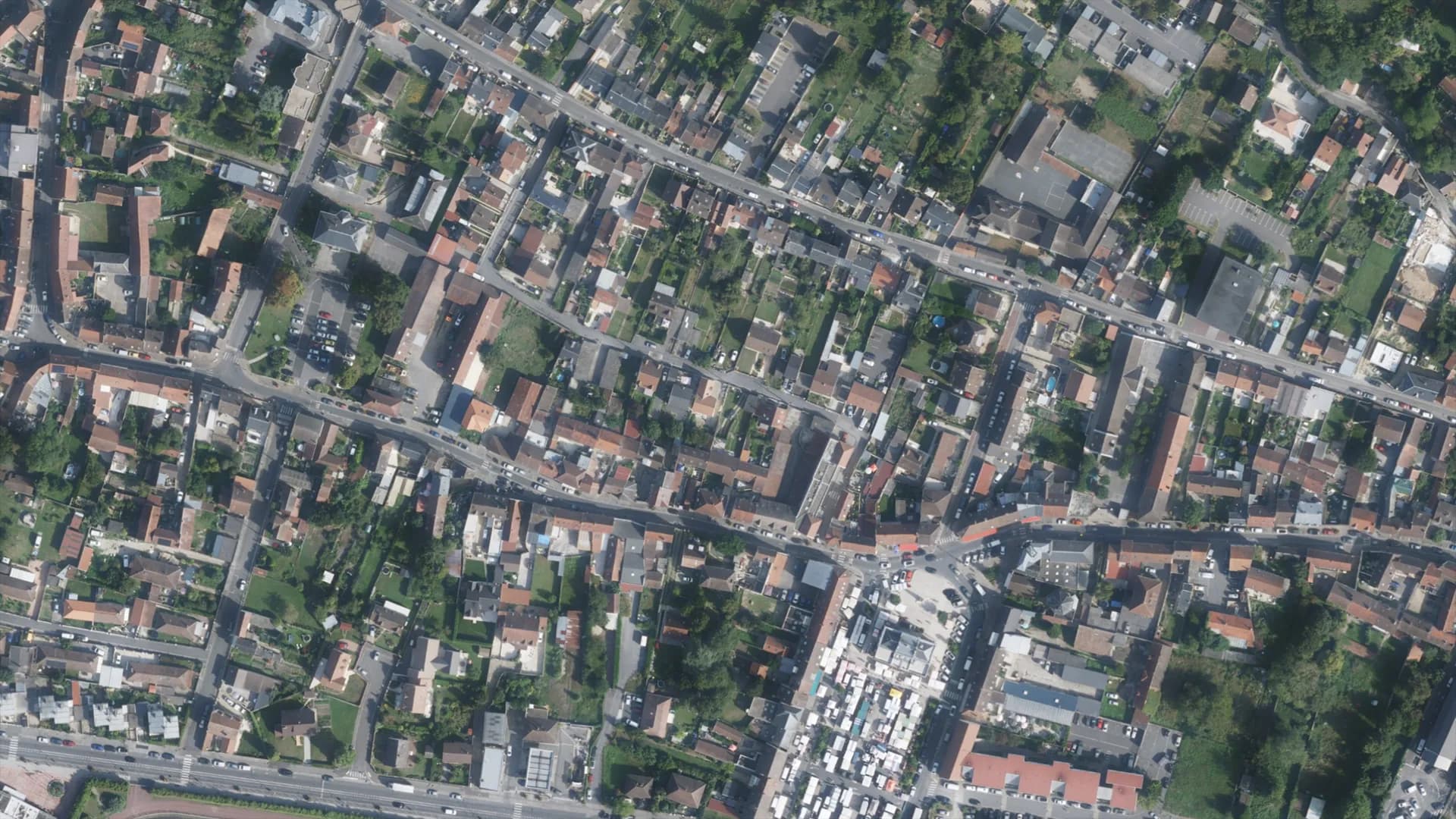 Extrait d’une orthophotographie d’un milieu urbain : un support accessible pour analyser, planifier, dialoguer.