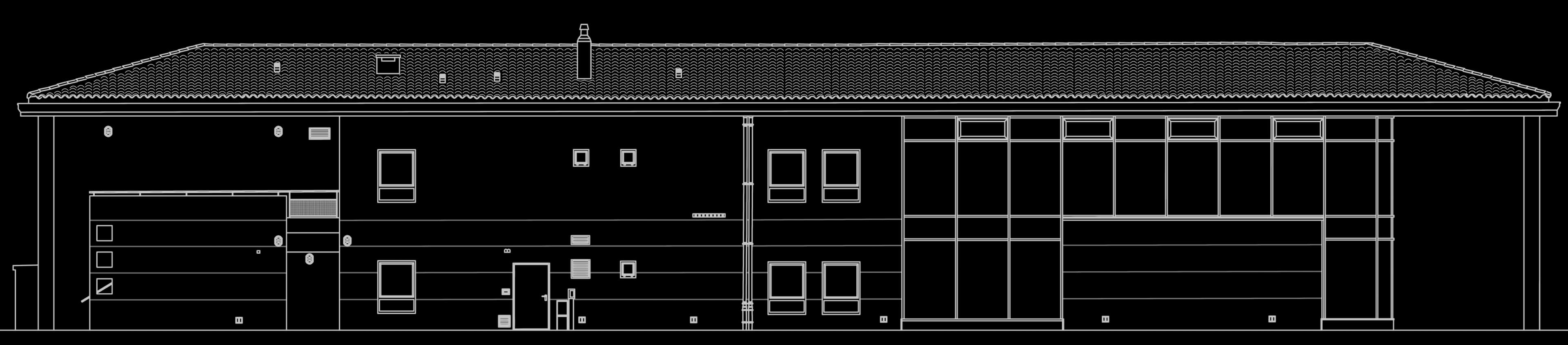 Dessin de façade de la médiathèque — restitution graphique