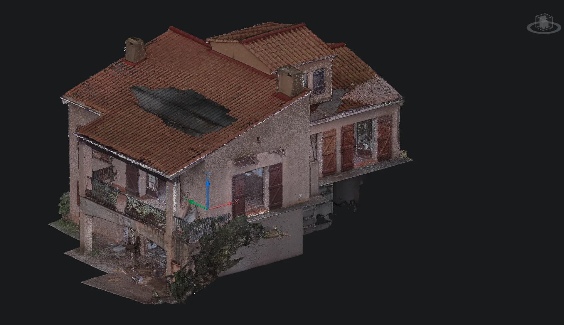 Nuage de points LiDAR de la villa à Cavalaire-sur-Mer