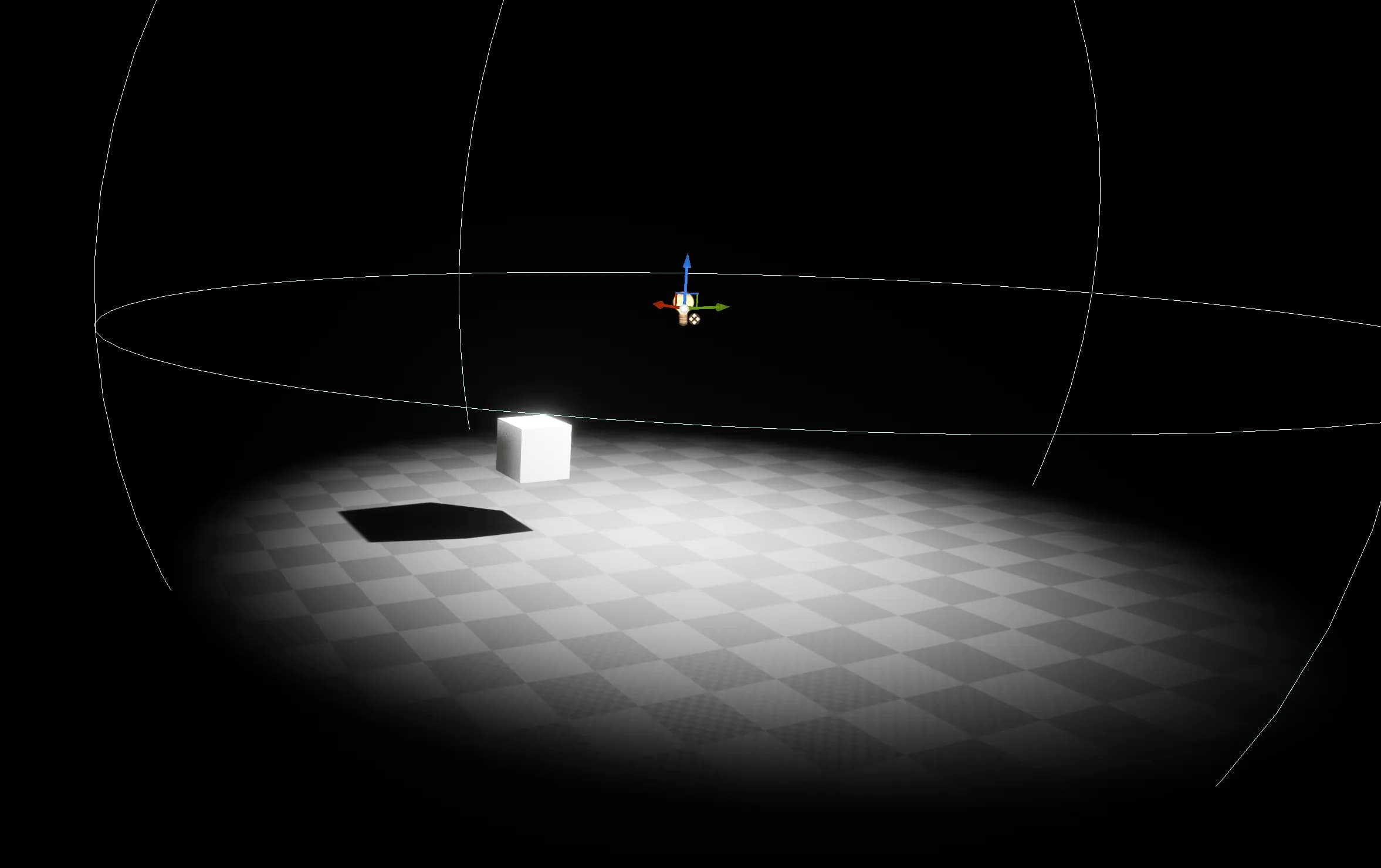 Lumière omnidirectionnelle (point light) sous Unreal Engine