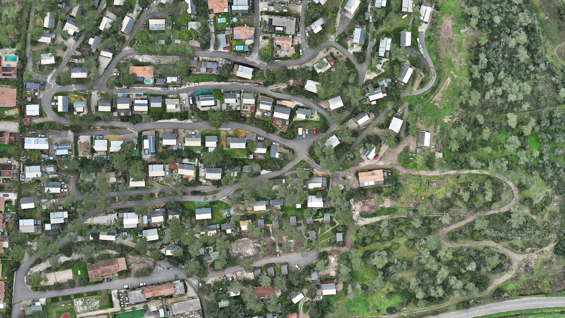 Orthophotographie du domaine — vue aérienne du camping