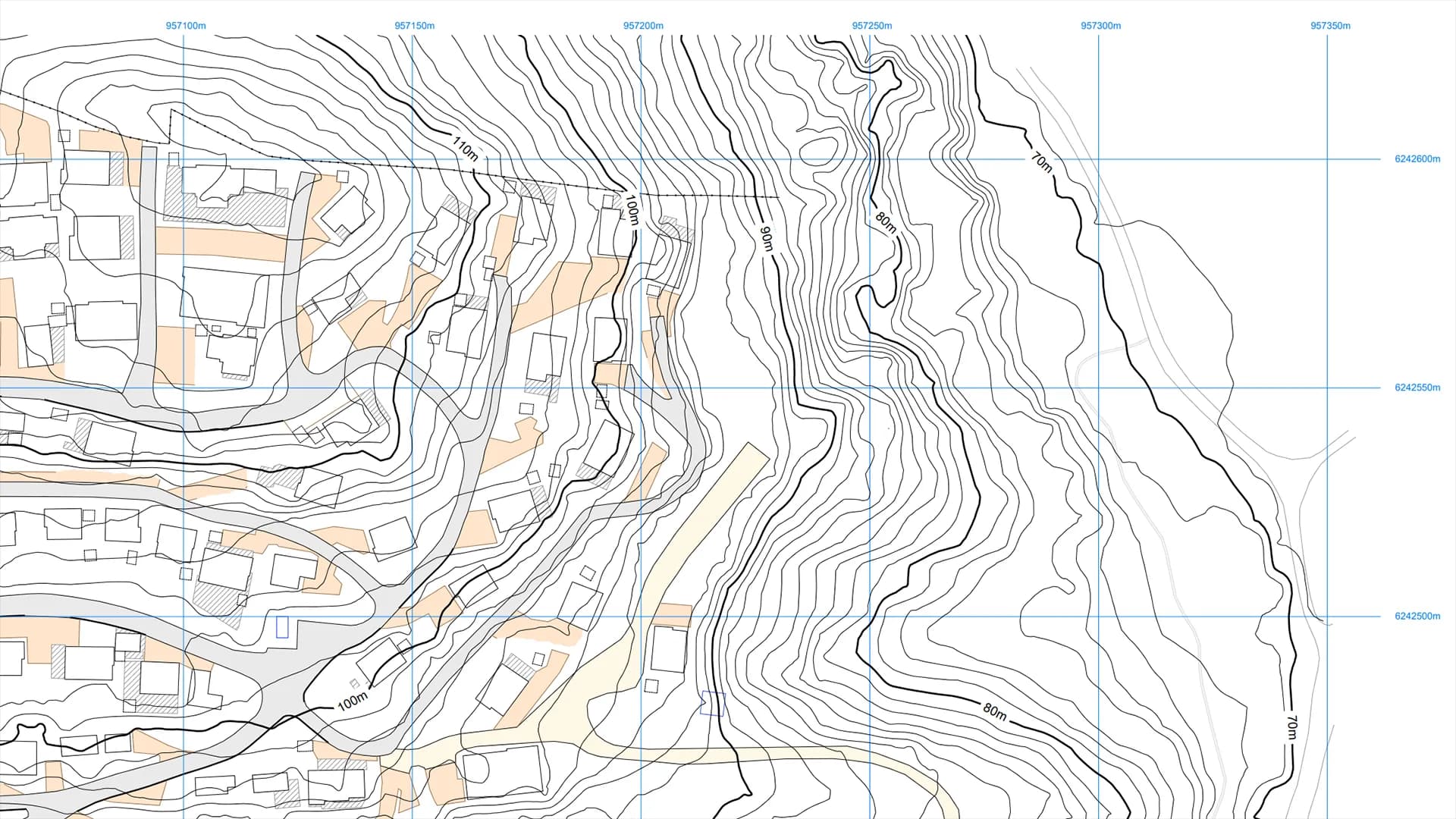 Topographie du domaine — modèle numérique de terrain